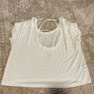 Women's White Sleeveless Top